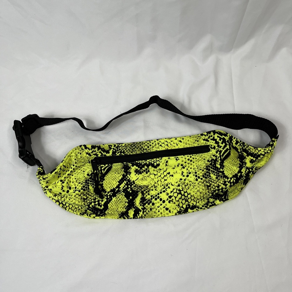 Triangl Women's One Size Print Fanny Waist Bag Adjustable Straps Yellow&Black